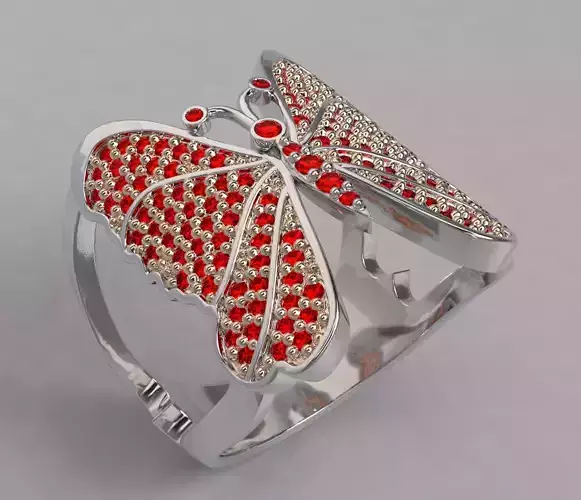 Anillo de mariposa Butterfly ring 3D model