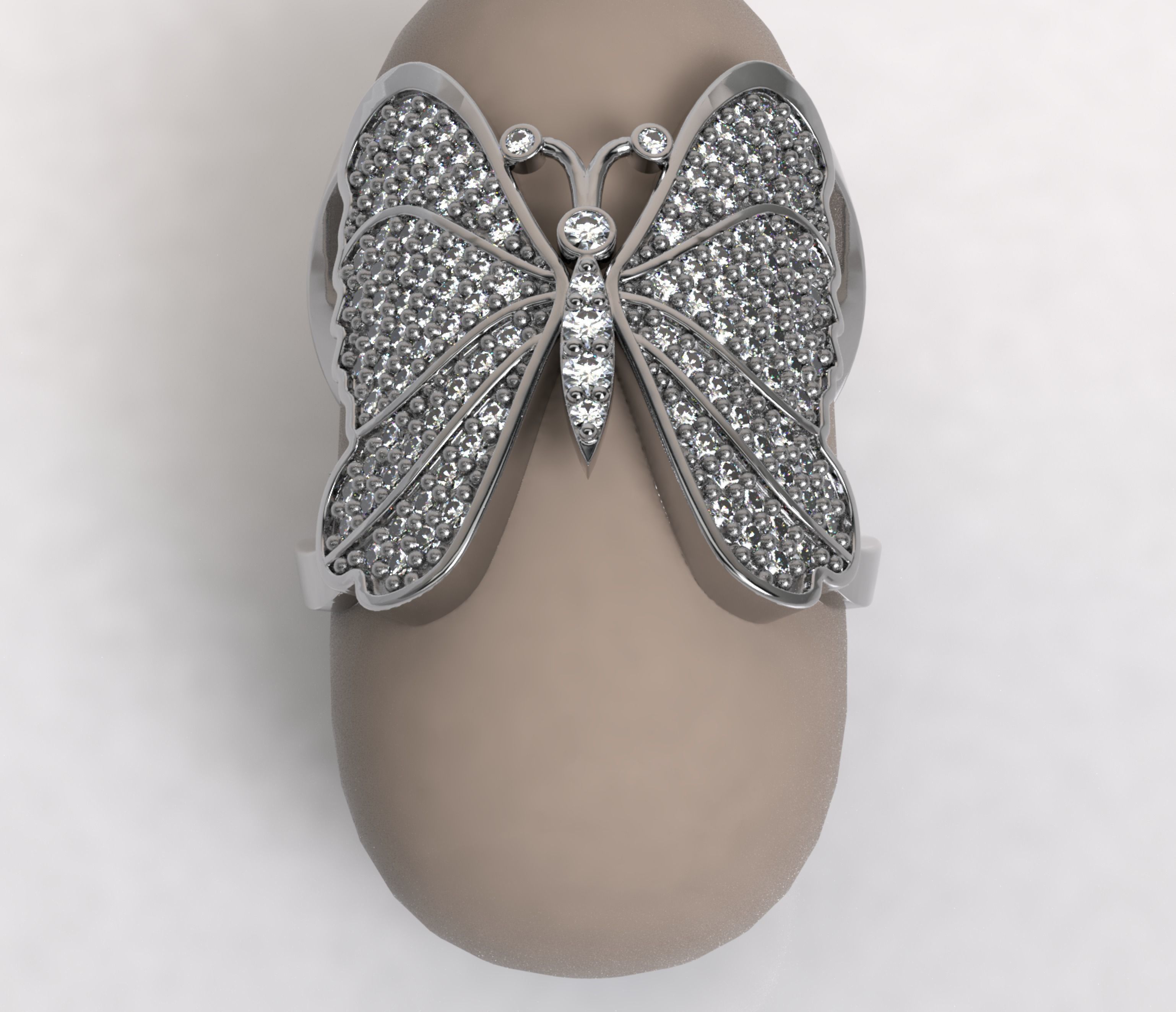 Anillo de mariposa Butterfly ring 3D model_4