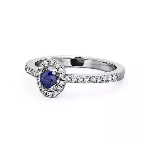 stl file sapphire and diamond halo ring