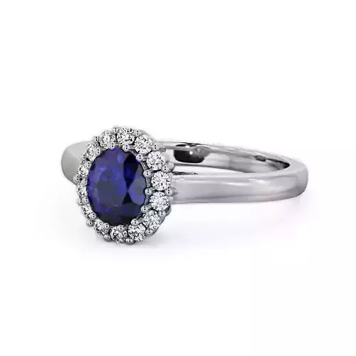 stl file sapphire and diamond halo ring