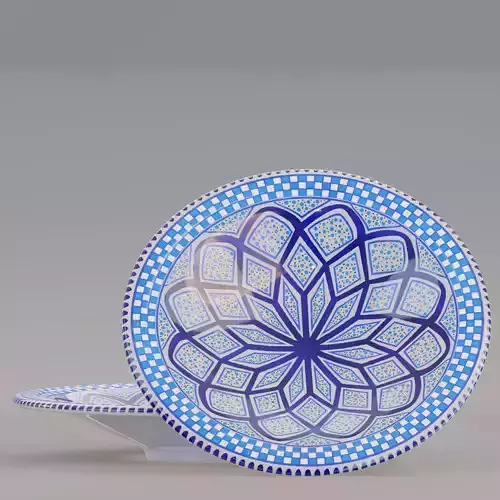  Tunisian hand painted plate 3D model