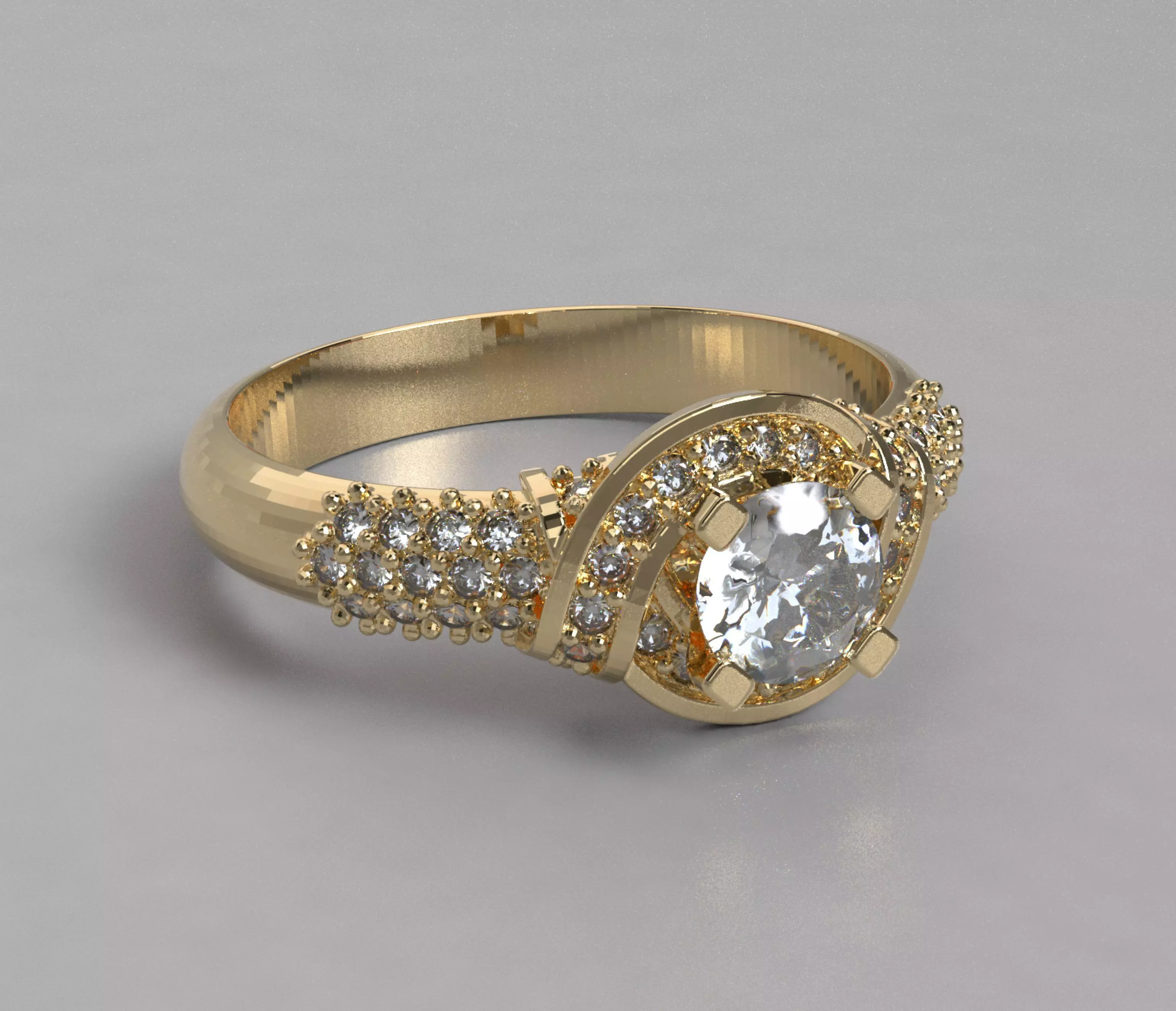 Anillo Solitario ring 3D model_0