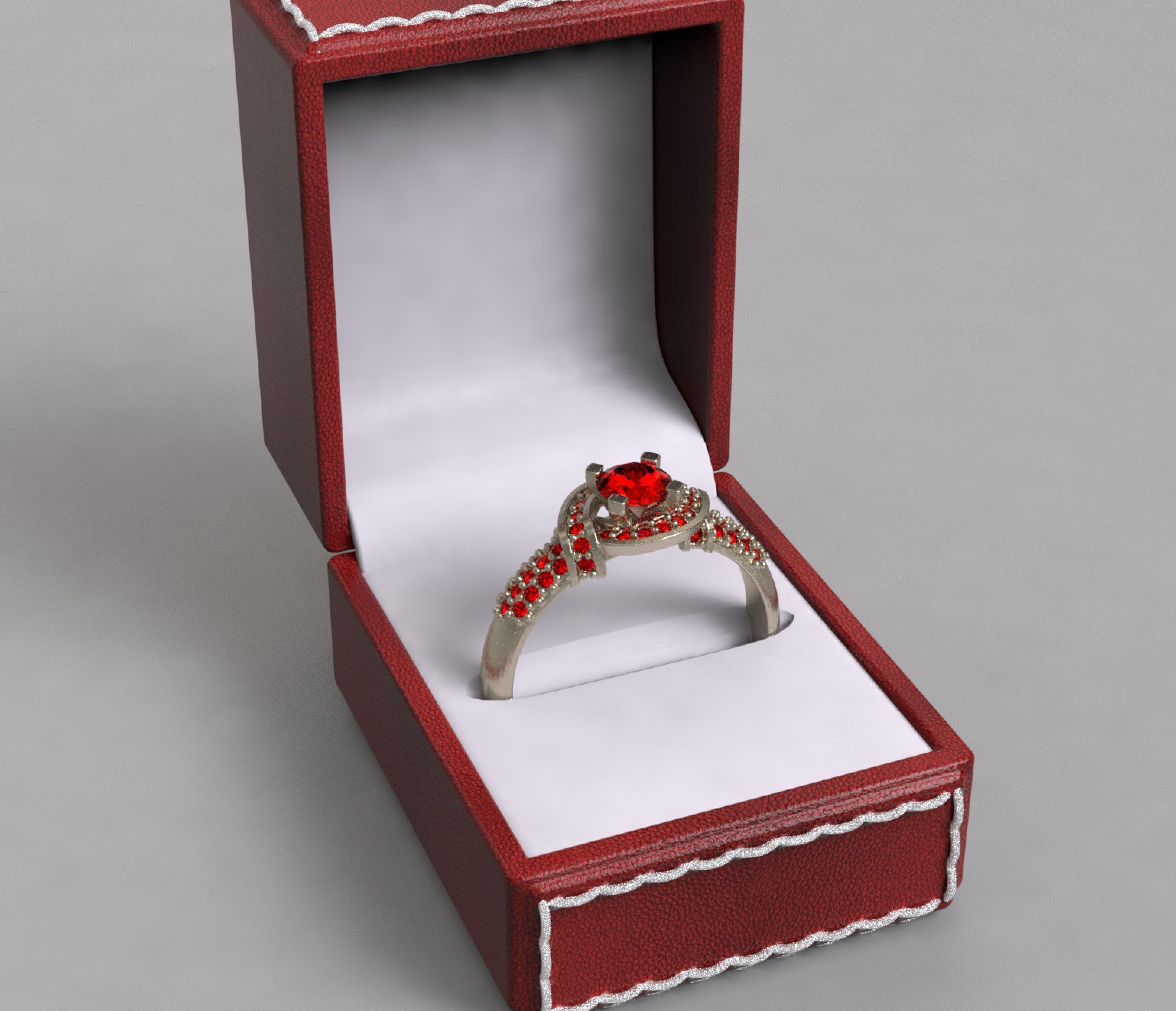 Anillo Solitario ring 3D model_3