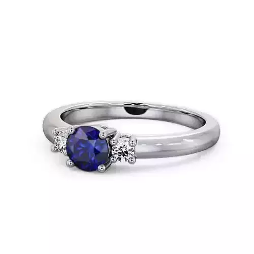 stl file sapphire and diamond ring