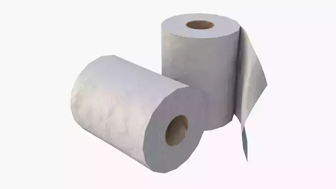 Toilet Paper Rolls Low-poly 3D model