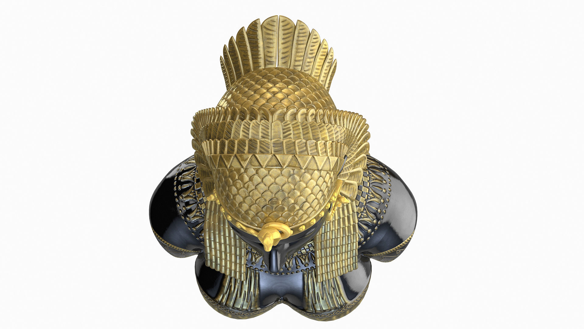 Cleopatra egyptian bust 3D model_4