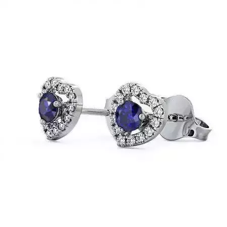 stl file sapphire and diamond stud earrings