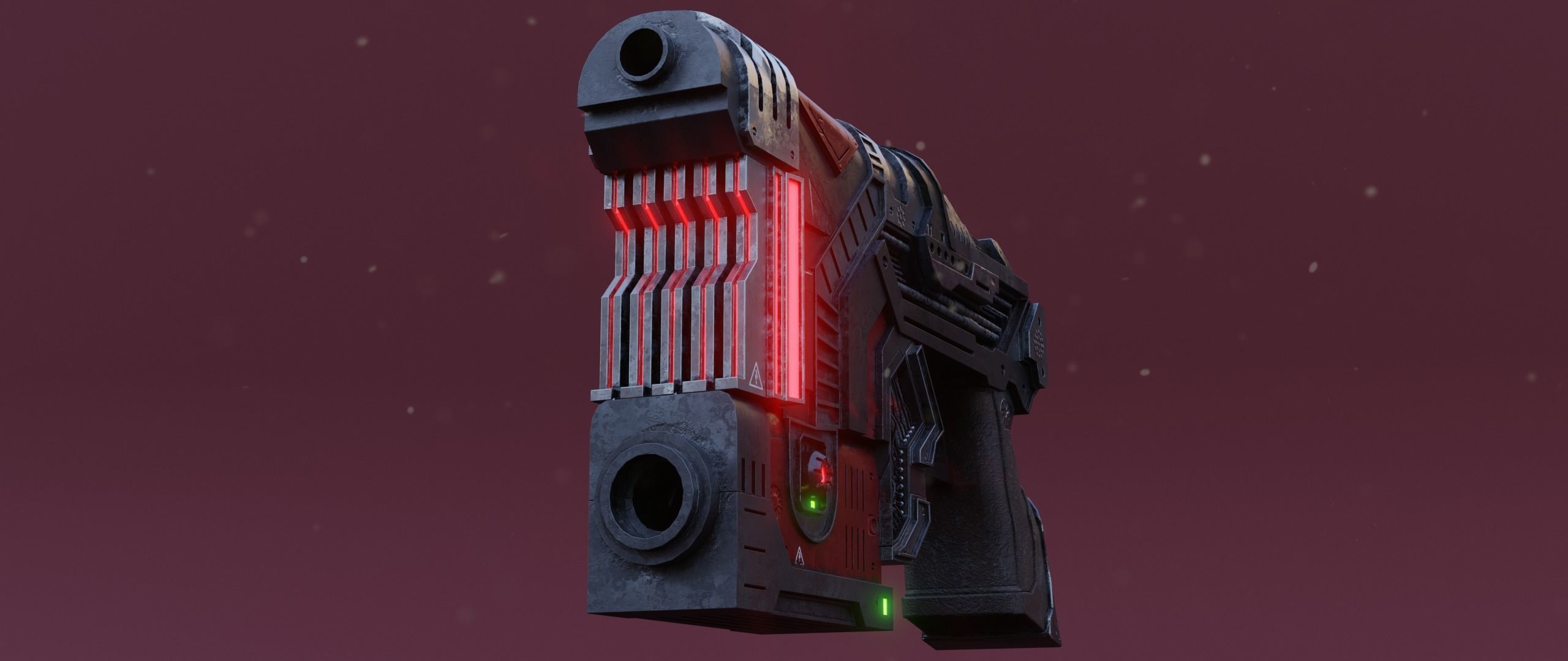 Sci-fi Heavy Handgun 3D model_9