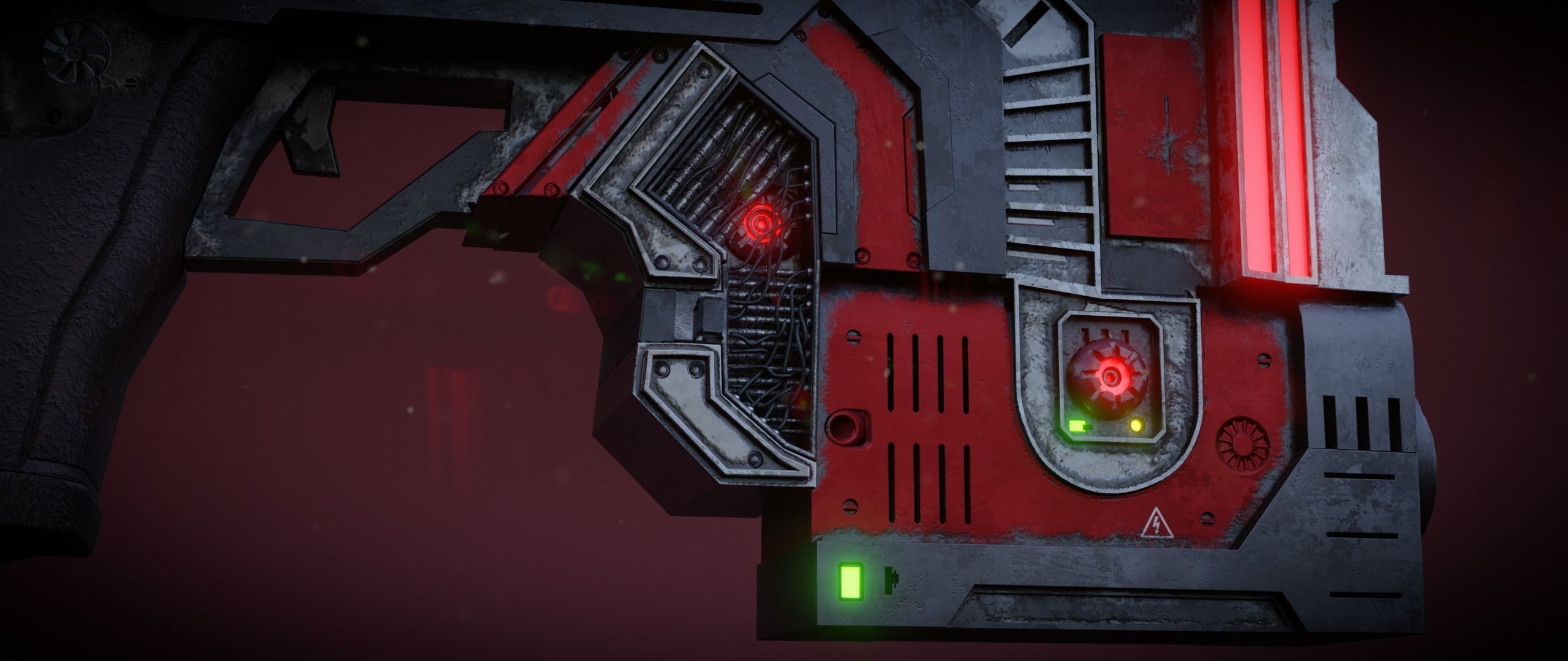 Sci-fi Heavy Handgun 3D model_3