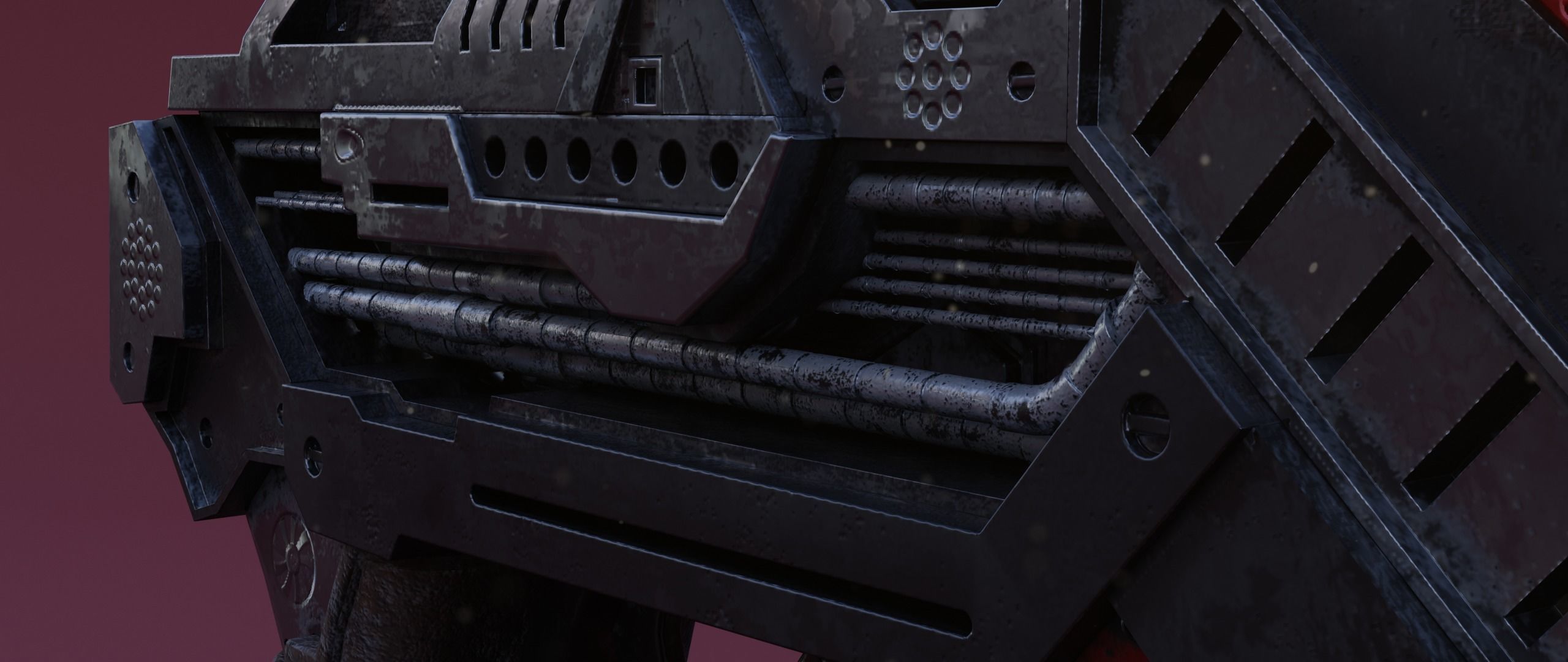 Sci-fi Heavy Handgun 3D model_6