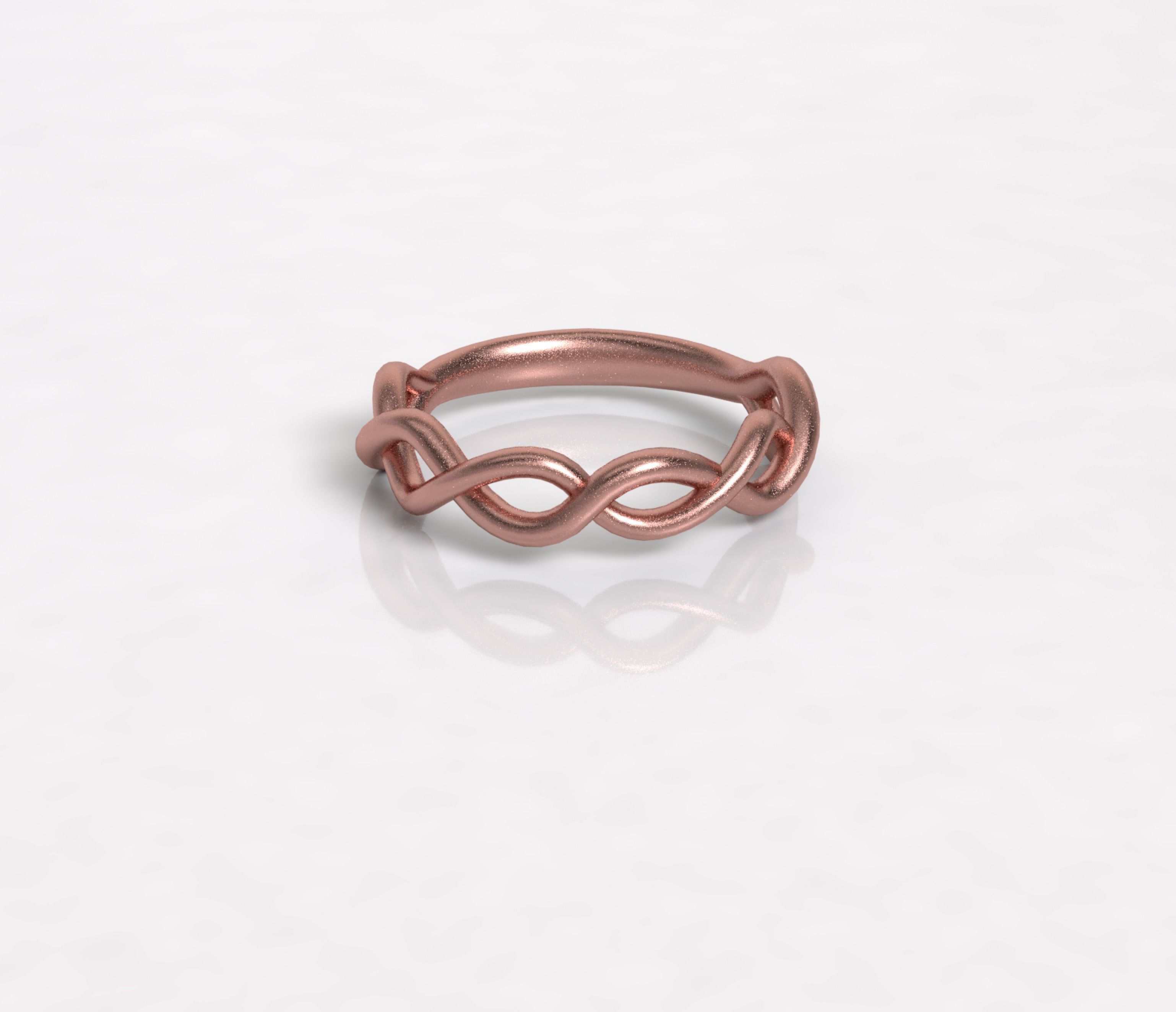 Anillo trensado ring 3D model_3