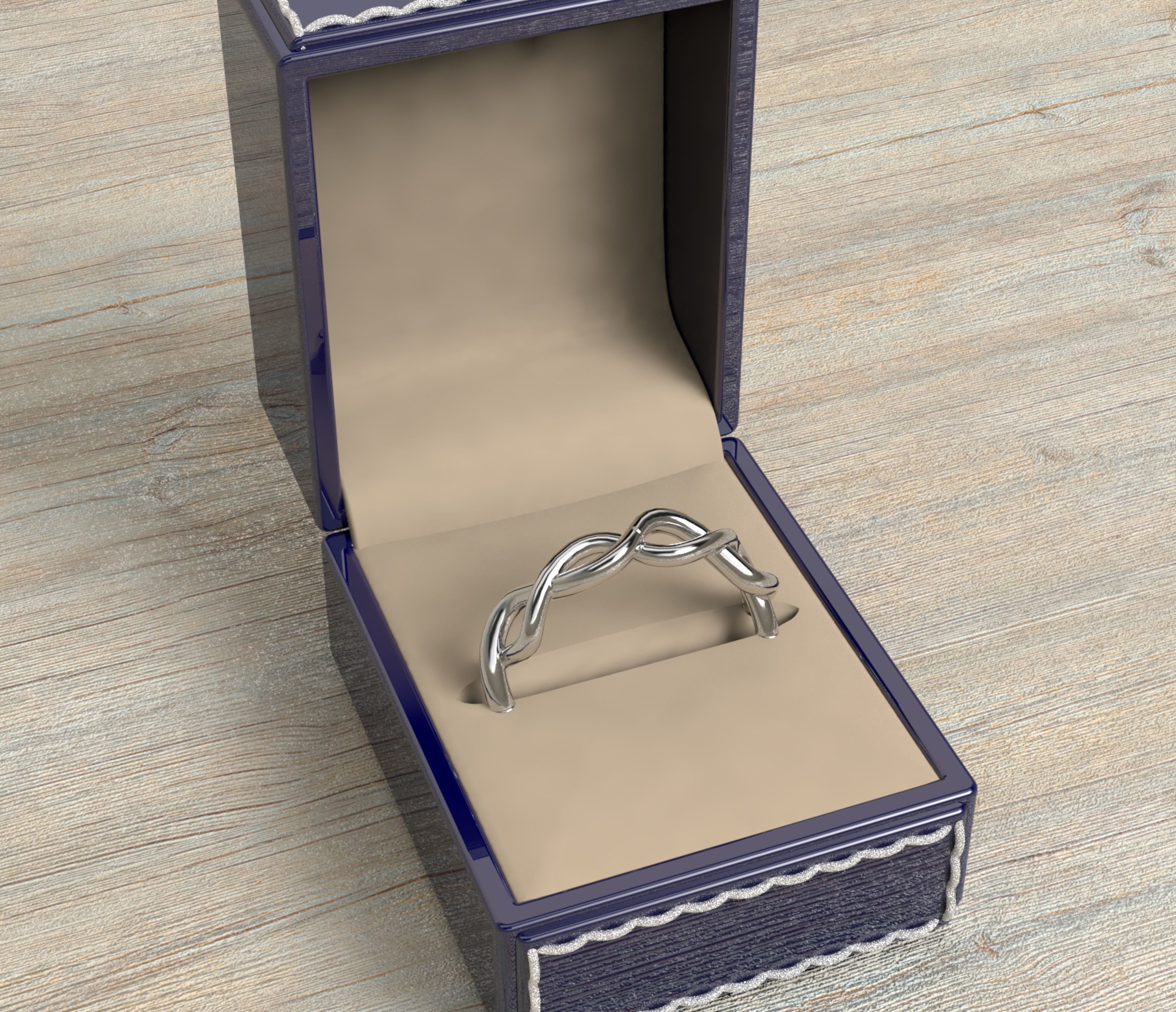 Anillo trensado ring 3D model_4