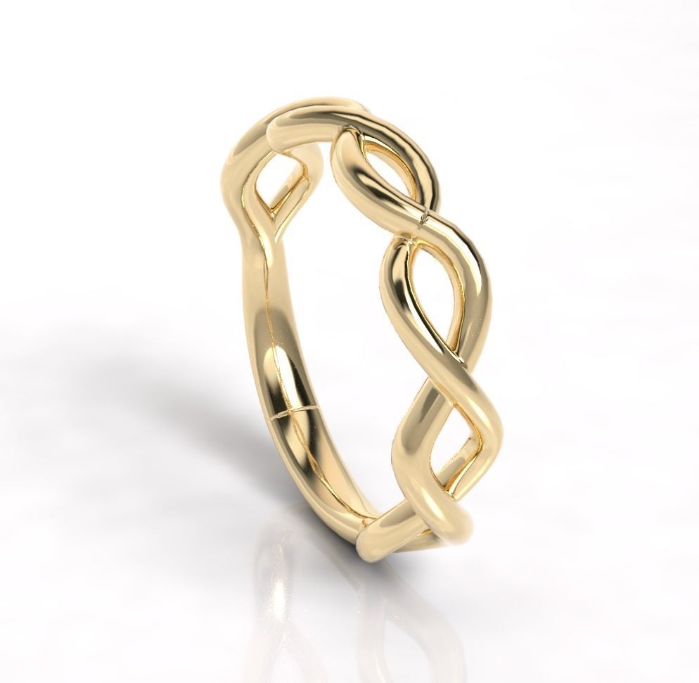Anillo trensado ring 3D model_1