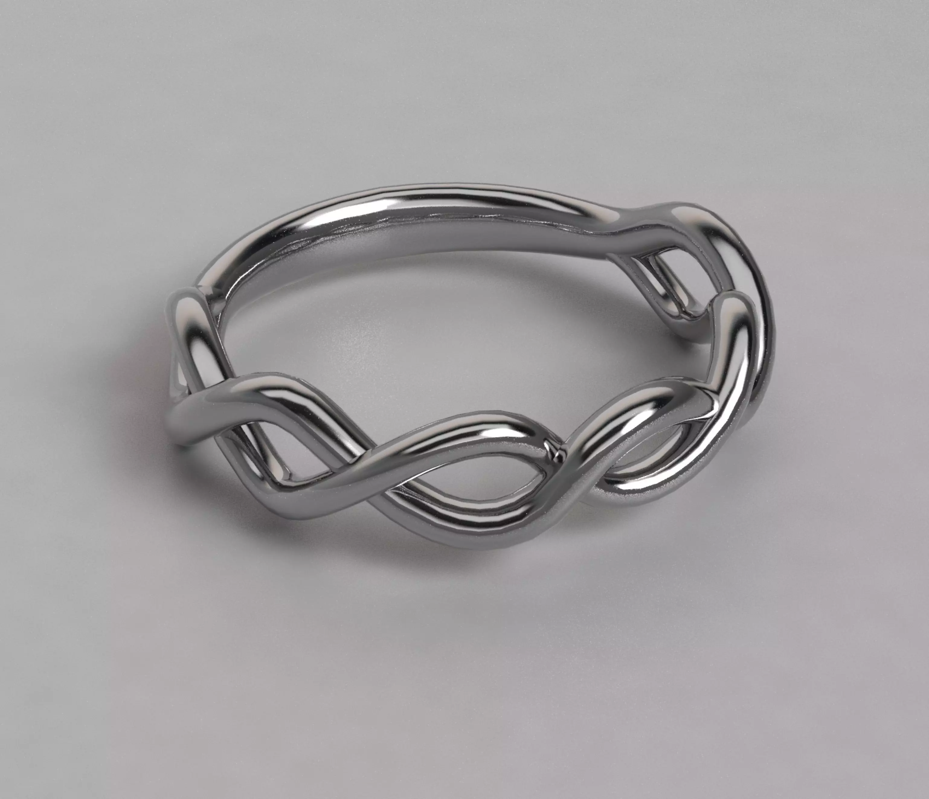 Anillo trensado ring 3D model_0