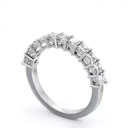 stl file princess cut diamond eternity ring