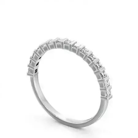 stl file princess cut diamond eternity ring gold