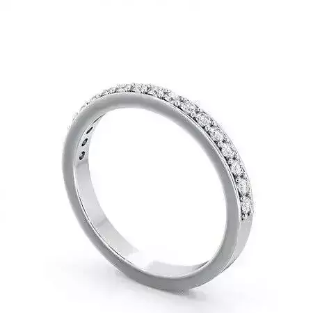 stl file gold diamond half eternity ring