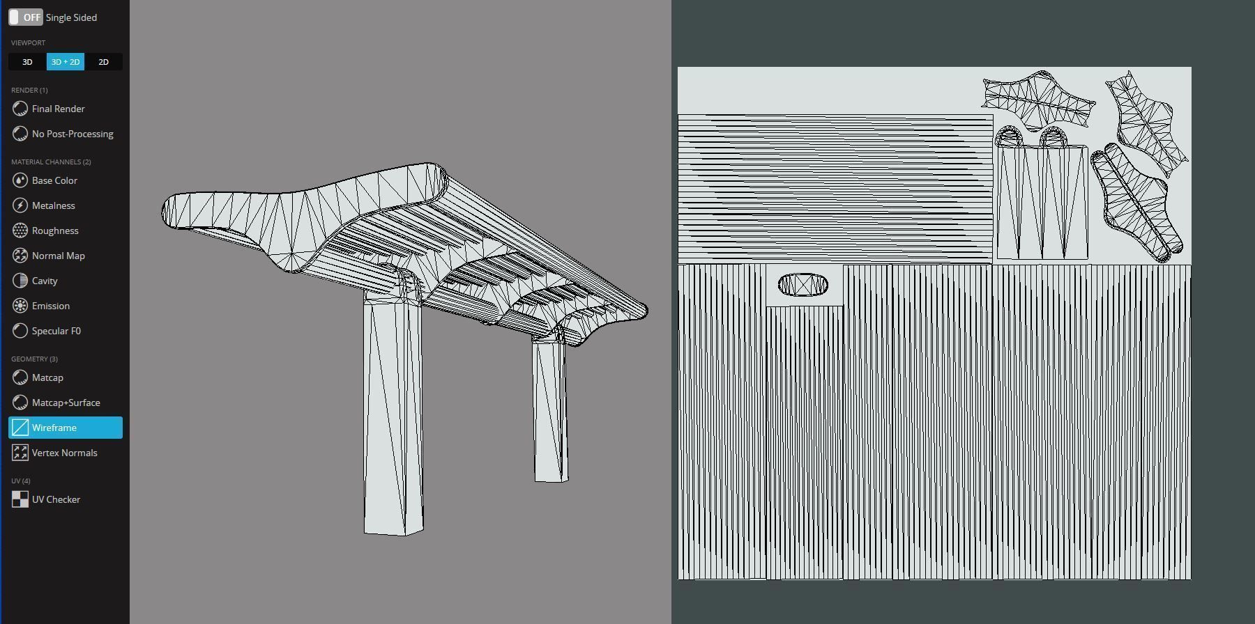 Rusted Bench 5 Low-poly 3D model_10