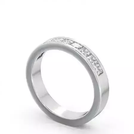 stl file gold princess cut diamond eternity ring - elinor