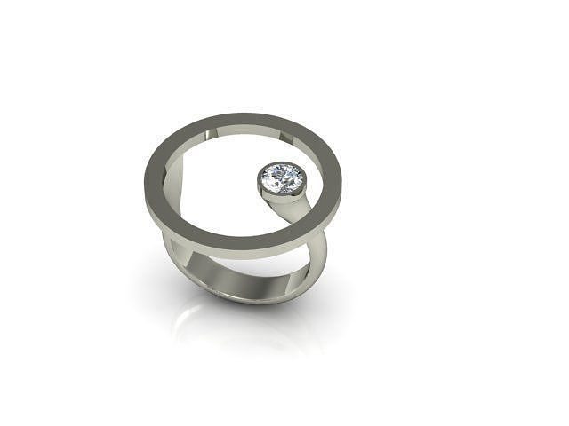 Round face ring 3D print model
