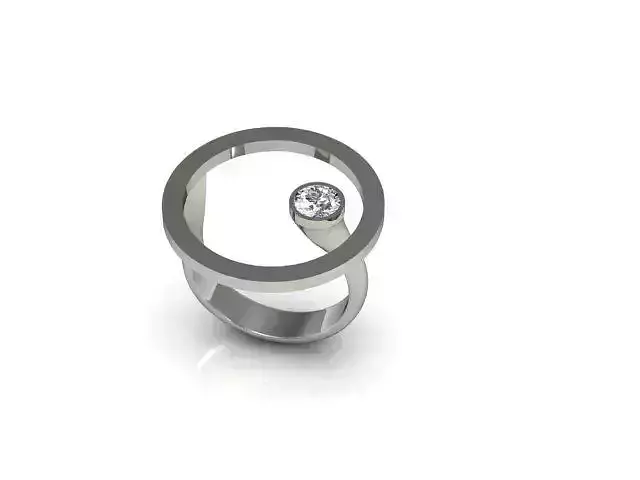 Round face ring 3D print model