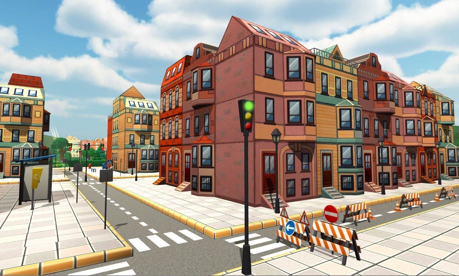 Cartoon City Mega-Pack Low-poly 3D model_5