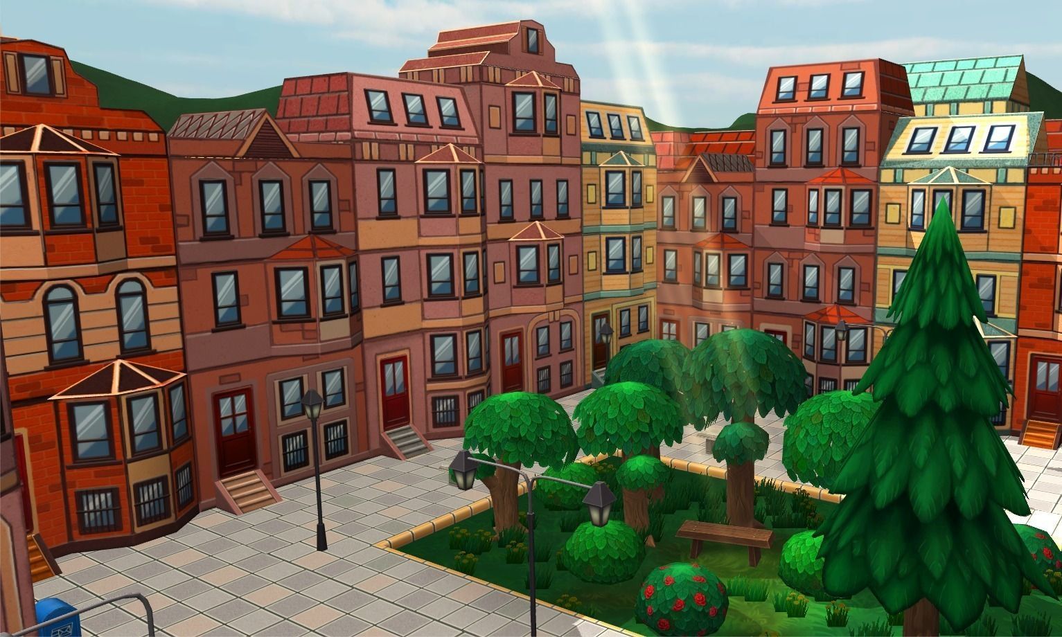 Cartoon City Mega-Pack Low-poly 3D model_3