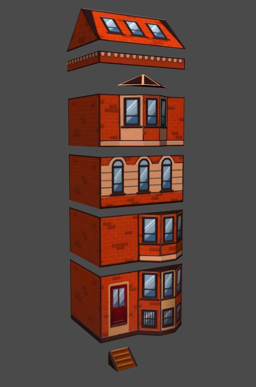 Cartoon City Mega-Pack Low-poly 3D model_1