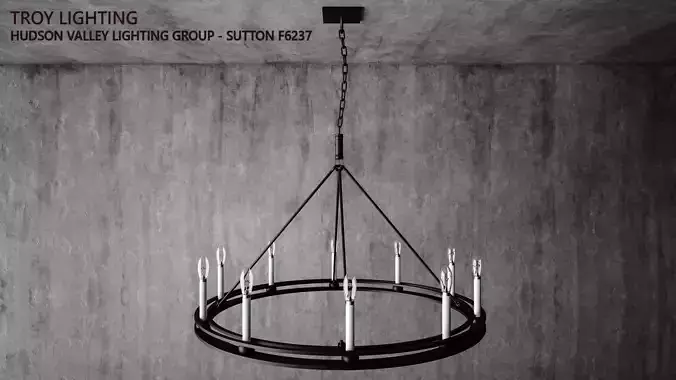 Troy Lighting - Hudson Valley Lighting Group - Sutton F6237 3D model