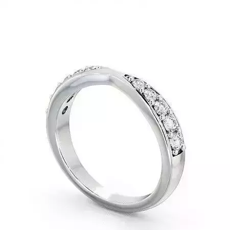 stl file gold diamond eternity ring with round diamonds - laurel