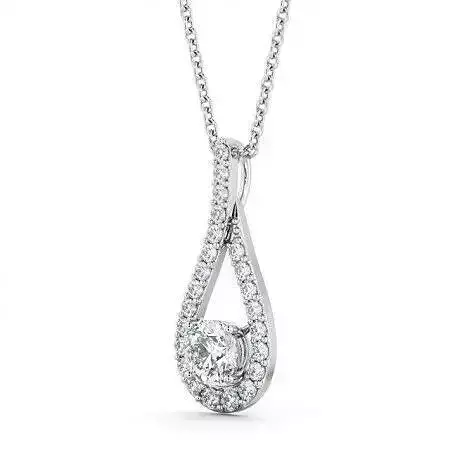 stl file diamond pendant with teardrop shape