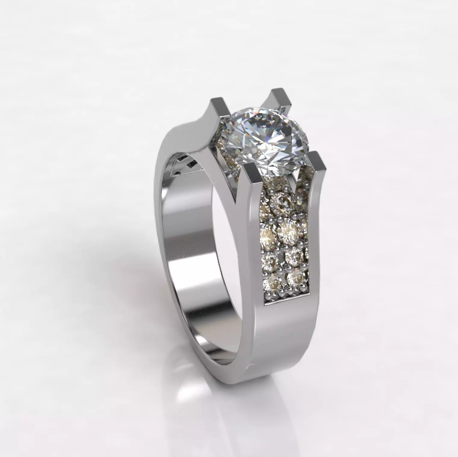 Anillo Solitario ring 3D model_0