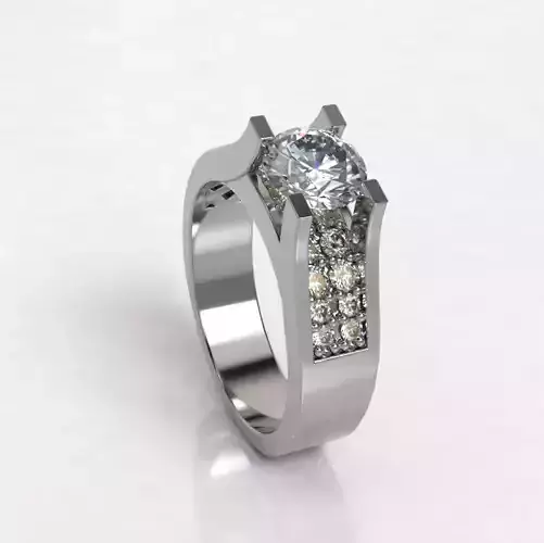Anillo Solitario ring 3D model