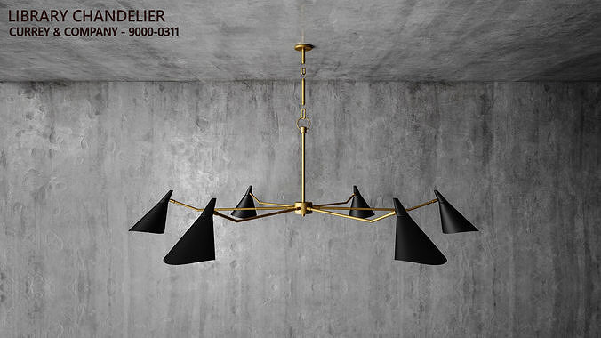 Currey and Company - Library Chandelier 9000-0311