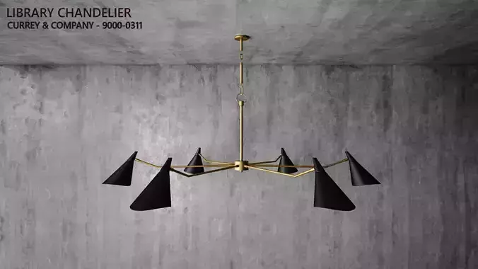 Currey and Company - Library Chandelier 9000-0311