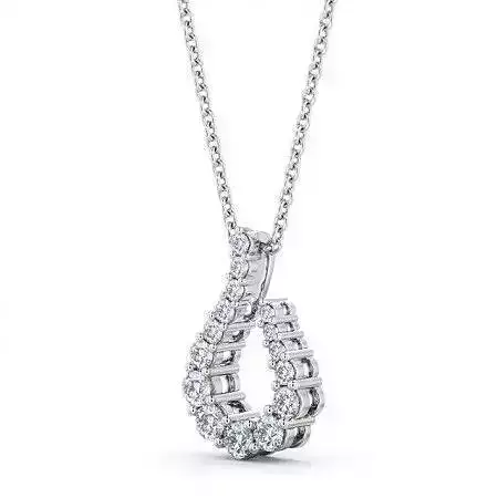 stl file pendant with diamonds in shape of tear