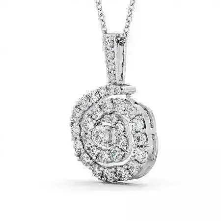 stl file diamond pendant in gold