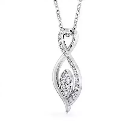 stl file infinity pendant with diamonds on chain