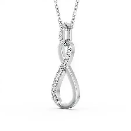 stl file infinity pendant with diamonds