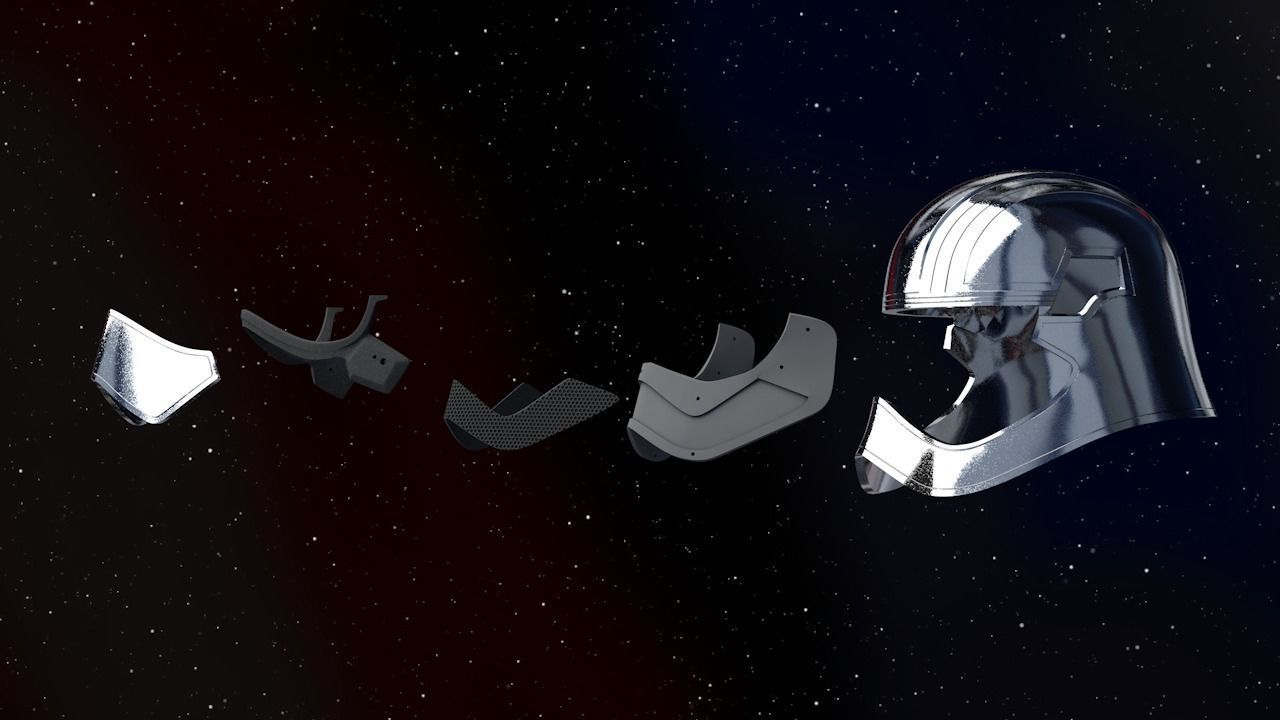 Captain Phasma helmet 3d printable 3D print model_2