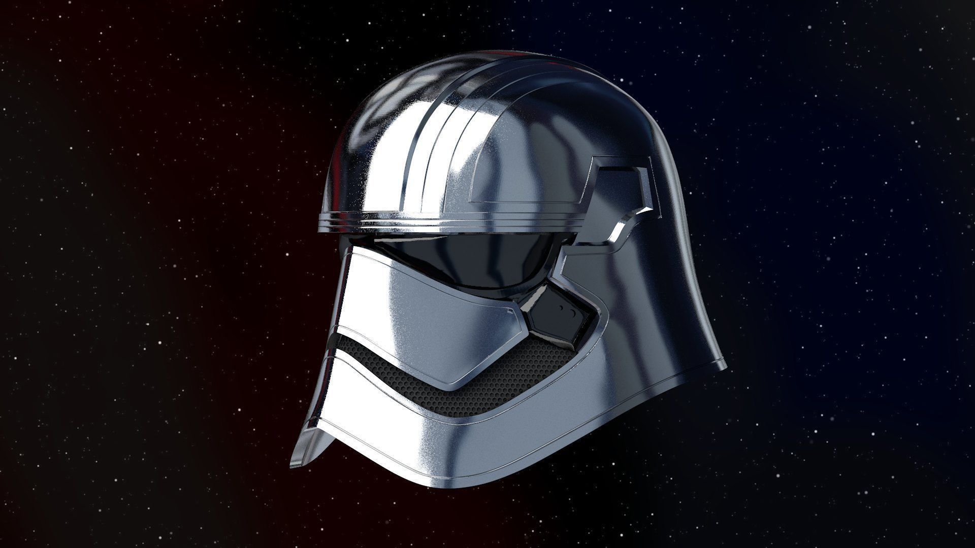 Captain Phasma helmet 3d printable 3D print model_1