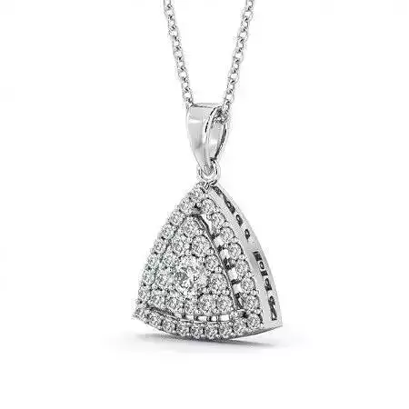 stl file pendant with diamonds in shape of triangle