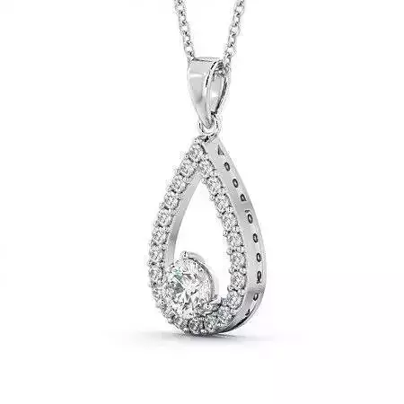 stl file diamond tear pendant gold
