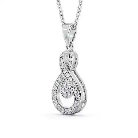 stl file gold diamond infinity pendant