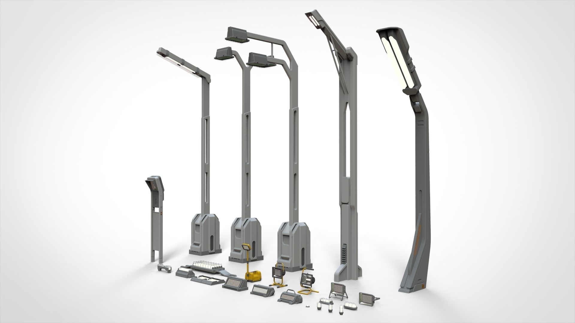 sci fi lighting 3 3D model_4