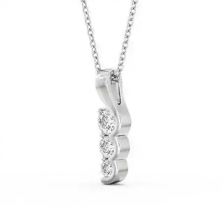 stl file three diamond pendants on chain