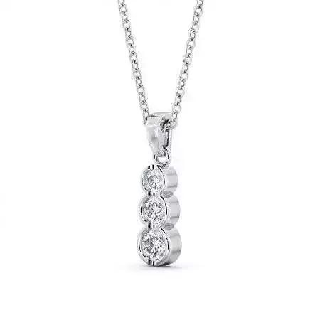 stl file three diamond pendant on chain