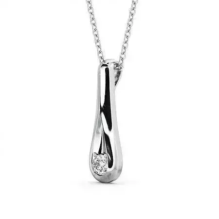 stl file diamond pendant in sterling silver