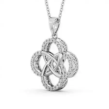 stl file celtic knot pendant with diamonds