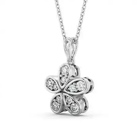 stl file diamond flower pendant on chain